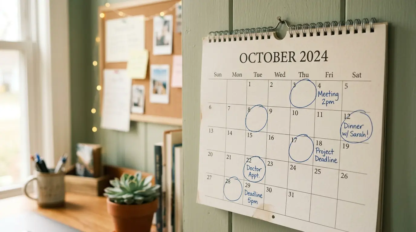 Calendrier planning retraite